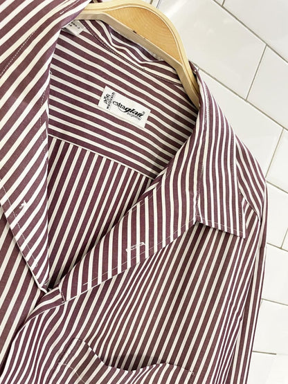 vintage walbusch striped oversized menswear shirt - good market thrift store