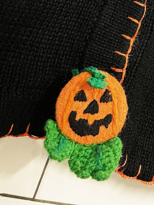 vintage lemongrass ramie-blend knit halloween minimal cardigan sweater