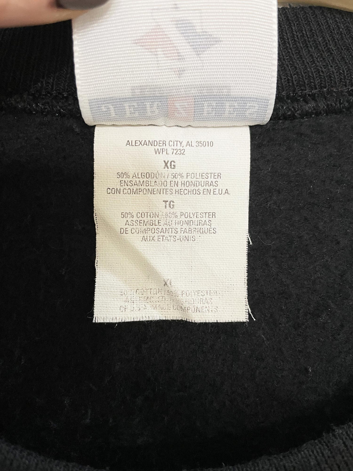 vintage jerzees scarecrow patchwork fall country sweatshirt