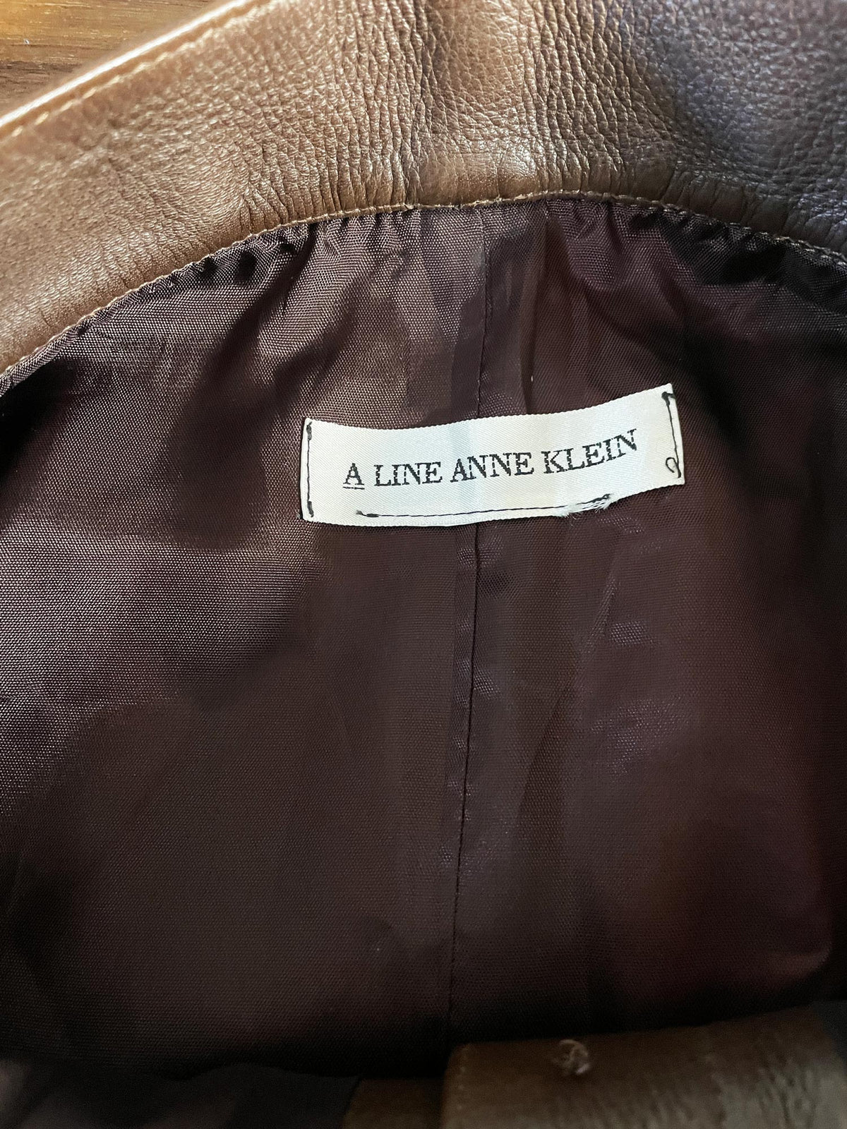 vintage 90s anne klein butter leather full button mini skirt | a line
