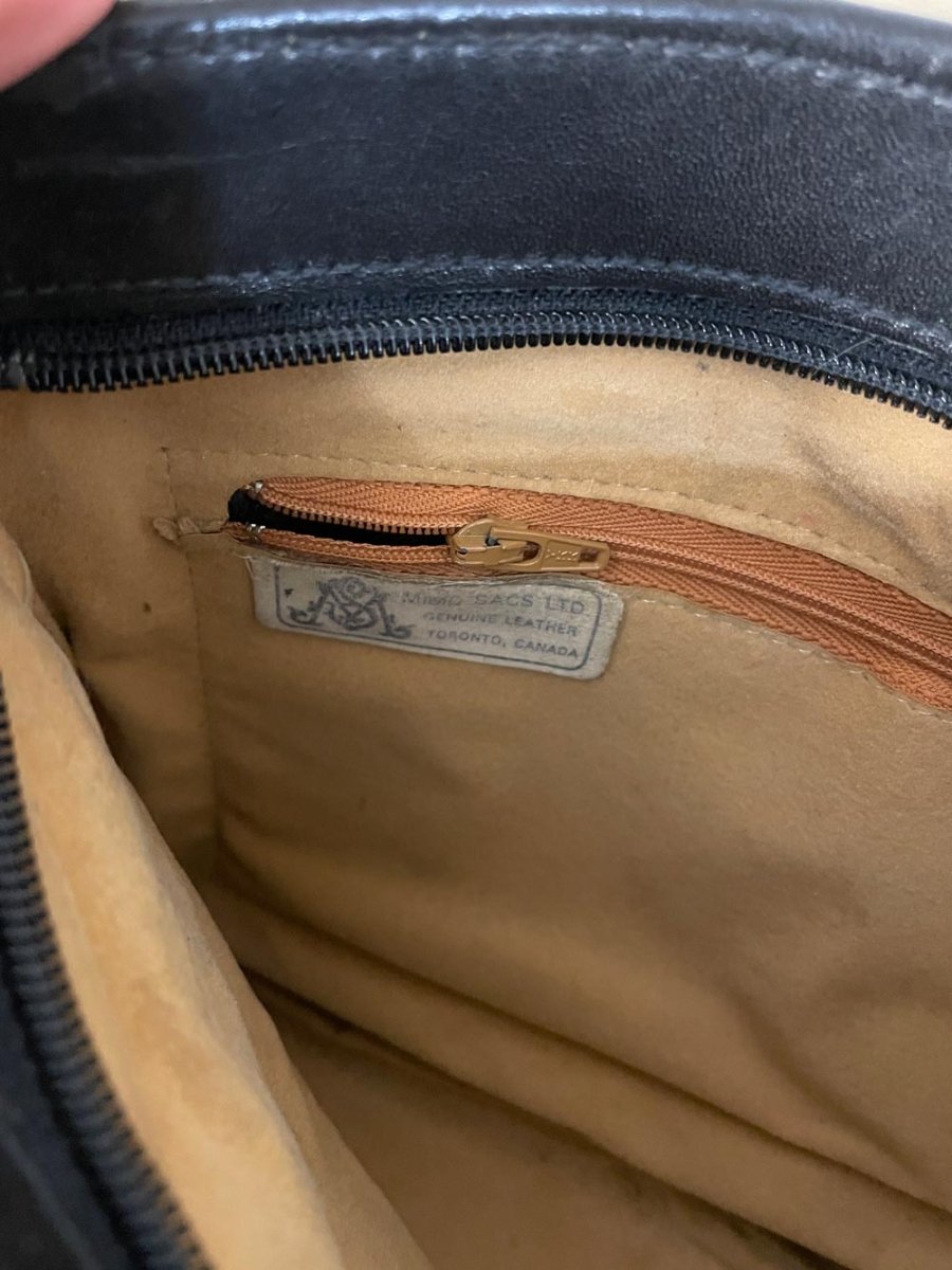 vintage mimo sacs pleated leather shoulder bag - good market thrift store