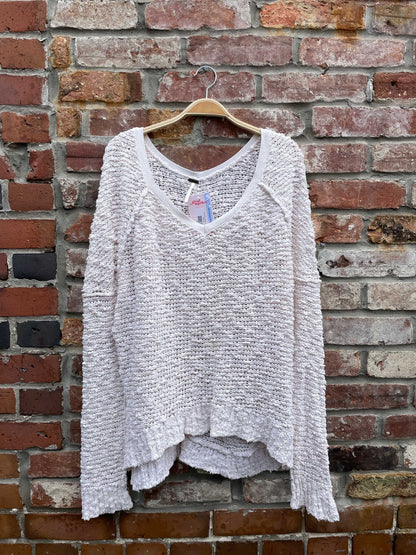 free people songbird loose knit summer sweater