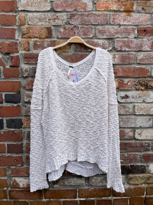 free people songbird loose knit summer sweater