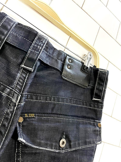 g - star 3301 raw denim heritage straight jeans - good market thrift store