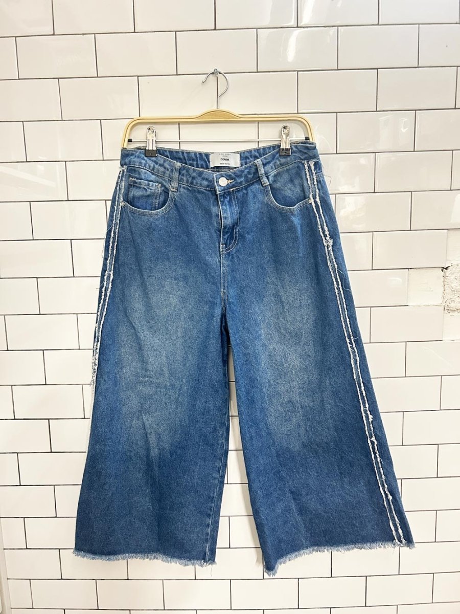 new look cropped wide leg jeans - good market thrift store