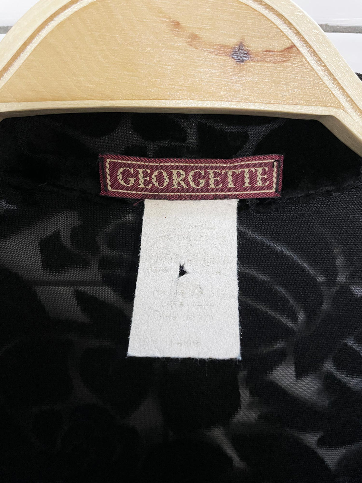 vintage georgette velvet burnout sheer floral maxi duster