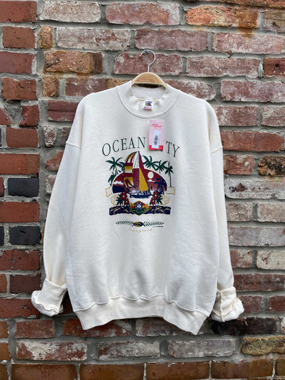 vintage 90s ocean city graphic sweatshirt