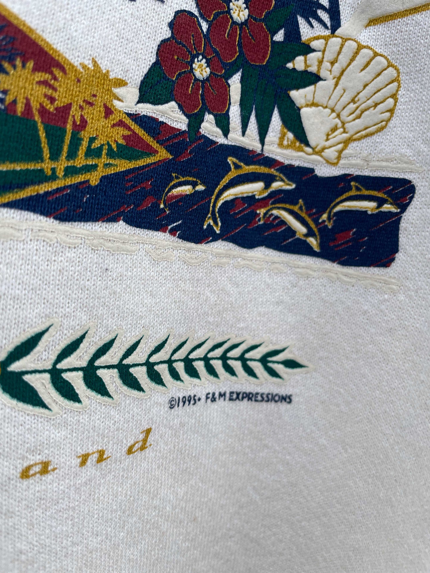 vintage 90s ocean city graphic sweatshirt