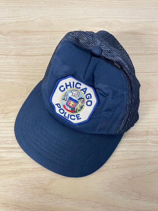 vintage chicago police trucker hat - good market thrift store