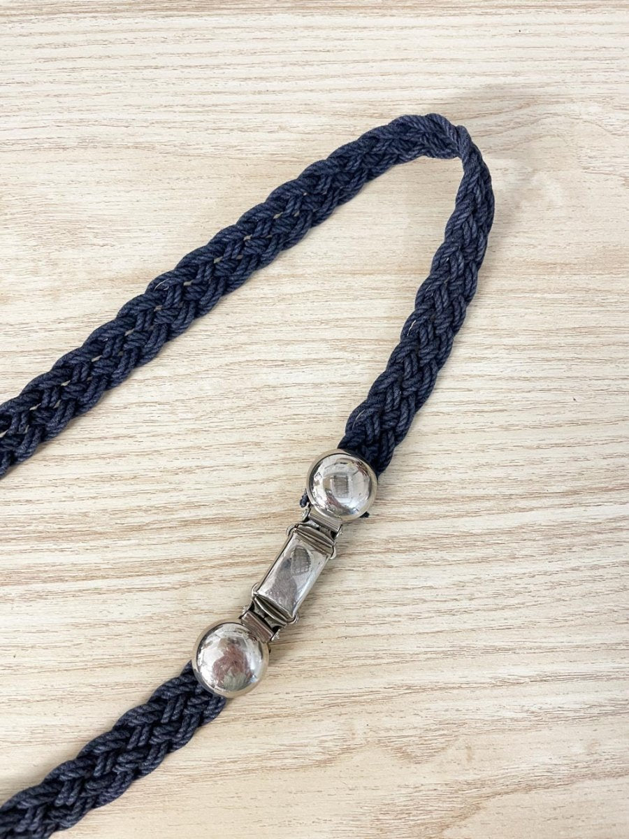 vintage braided hook clasp dress belt - good market thrift store