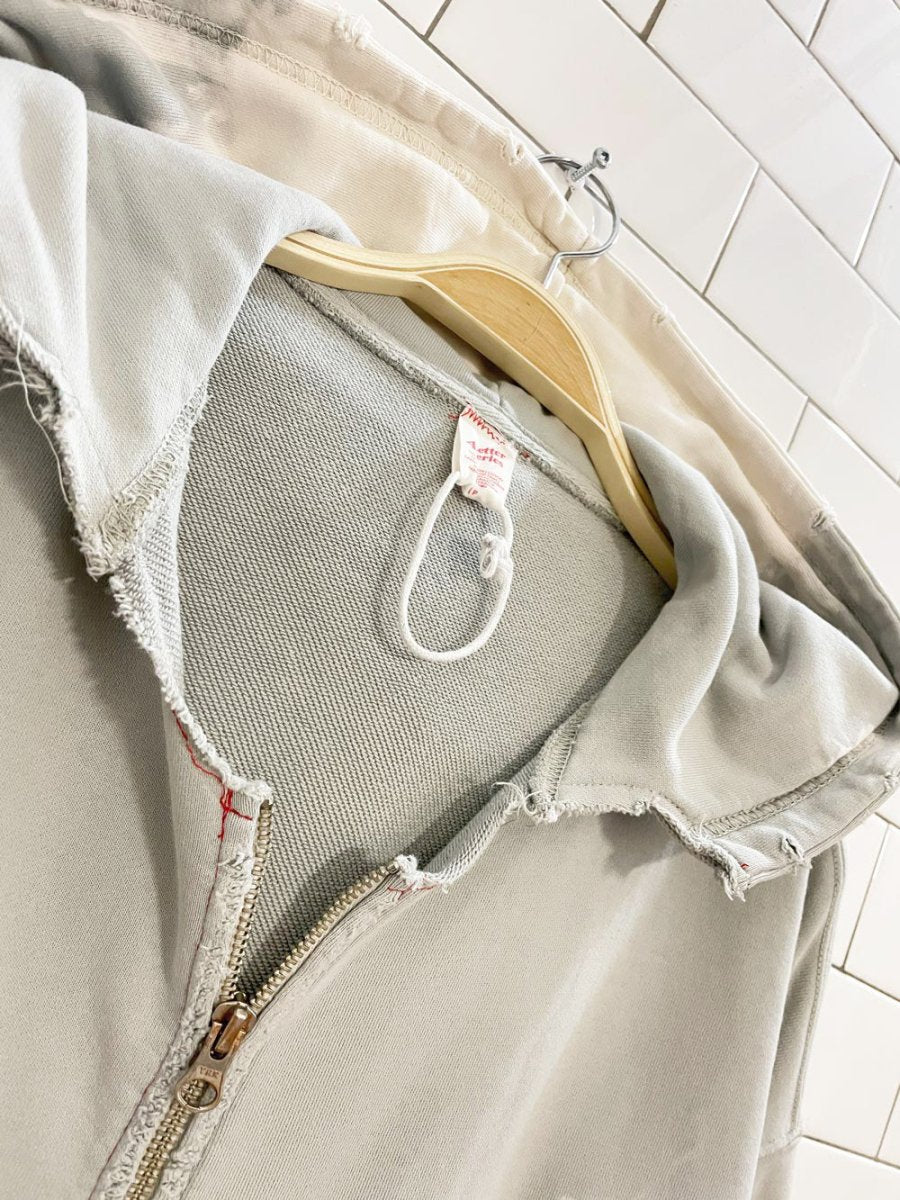 4letter series bleach dye distressed hoodie - good market thrift store