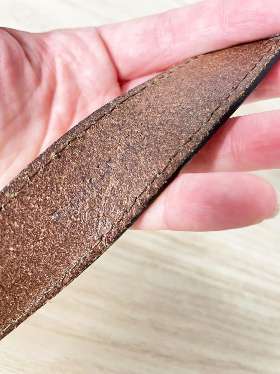 frank and oak brown leather belt - good market thrift store