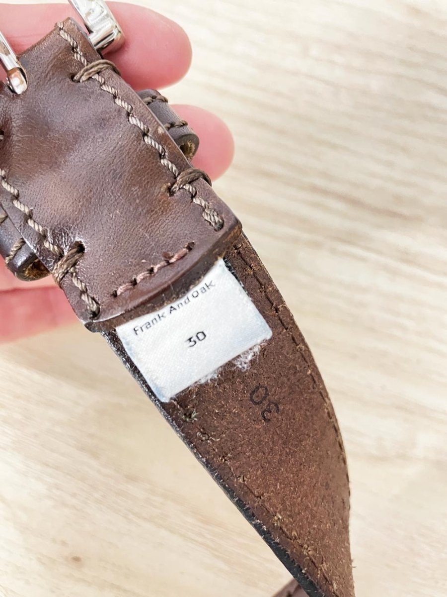 frank and oak brown leather belt - good market thrift store