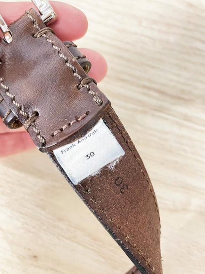 frank and oak brown leather belt - good market thrift store