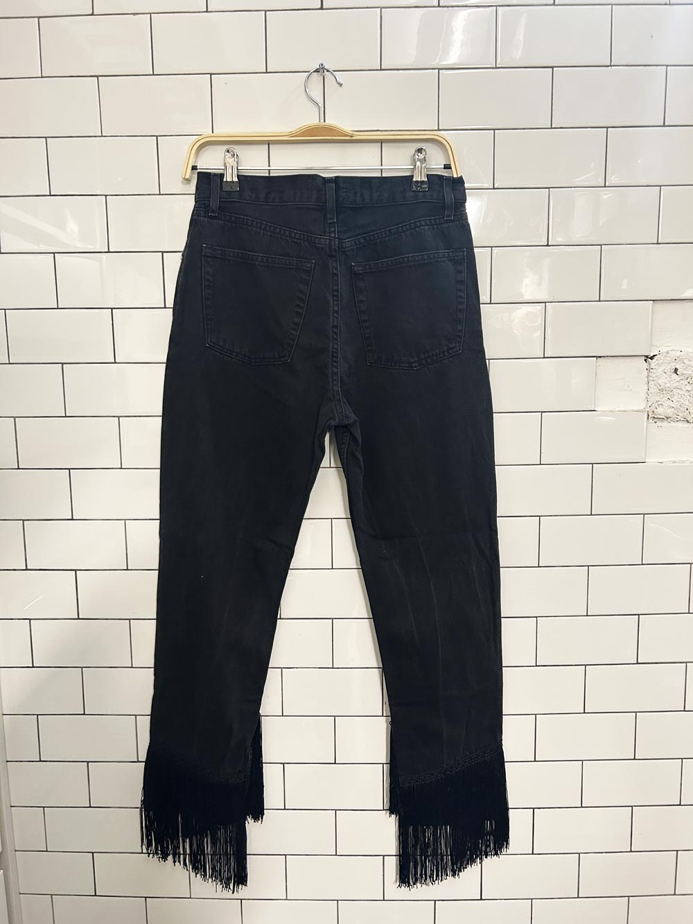zara premium denim fringe cuff jeans - good market thrift store