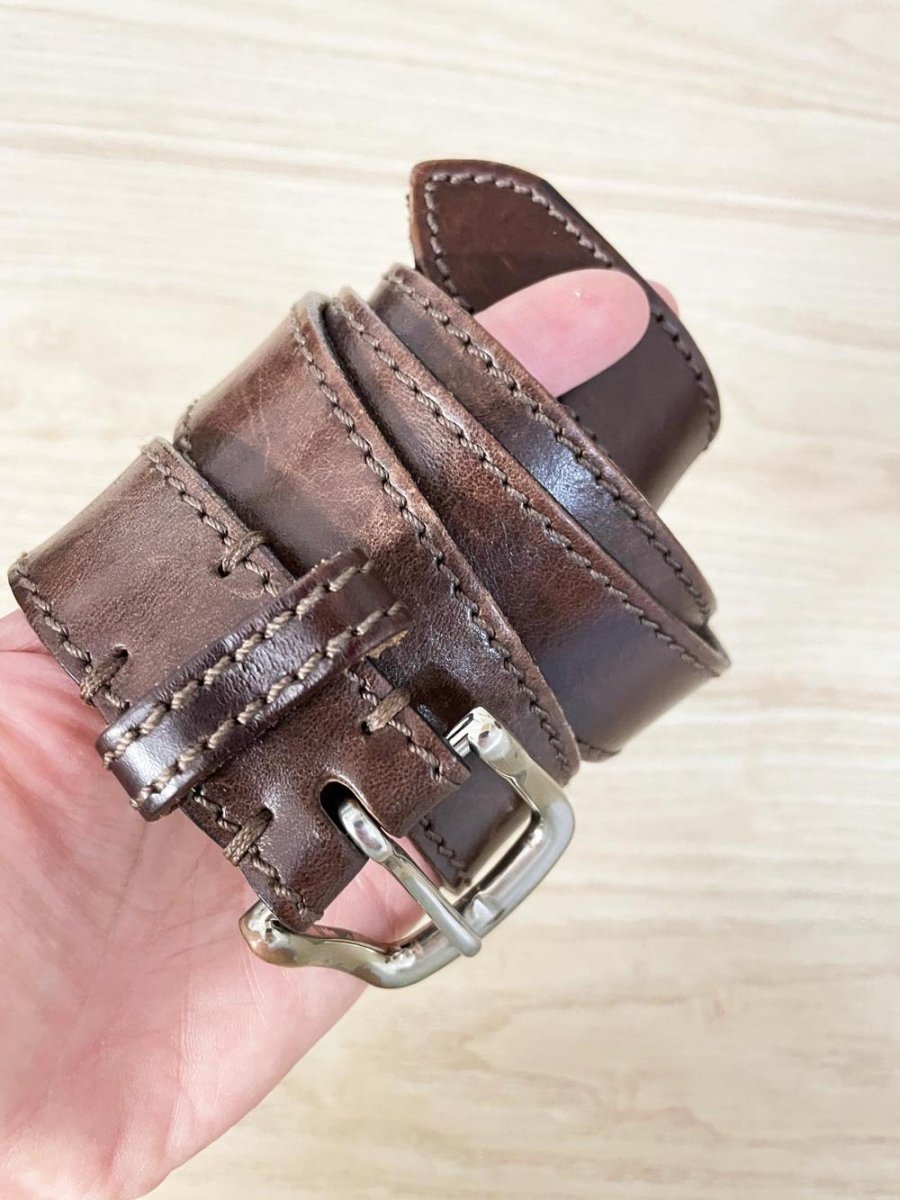 frank and oak brown leather belt - good market thrift store