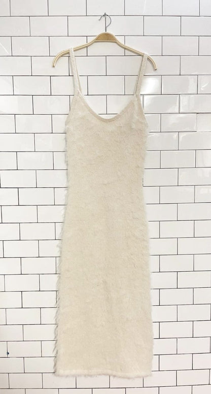 h&m wool - blend fuzzy knit maxi dress - good market thrift store