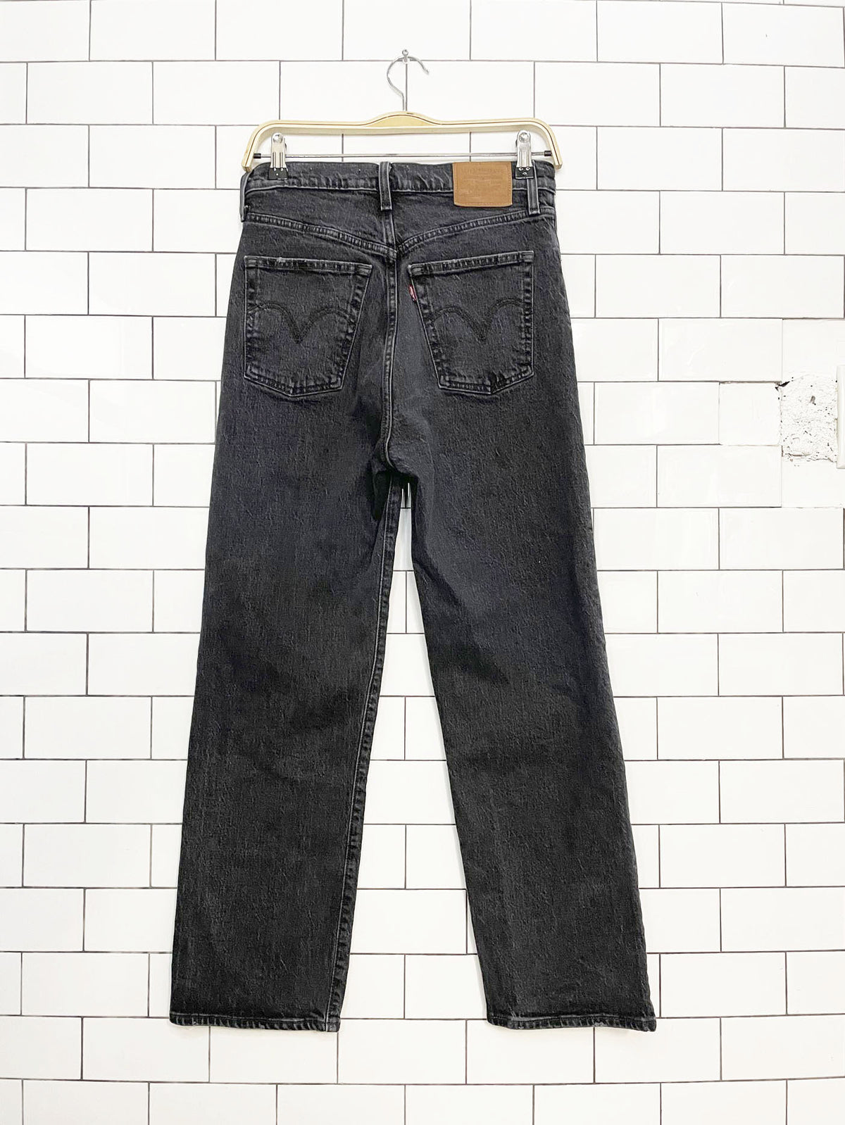 levi's ribcage straight ankle jeans | dark wash