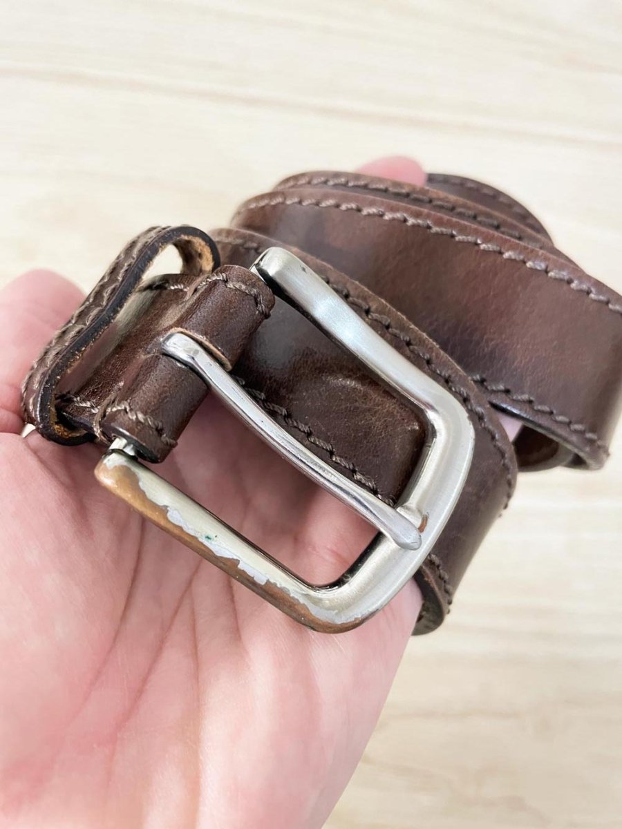 frank and oak brown leather belt - good market thrift store