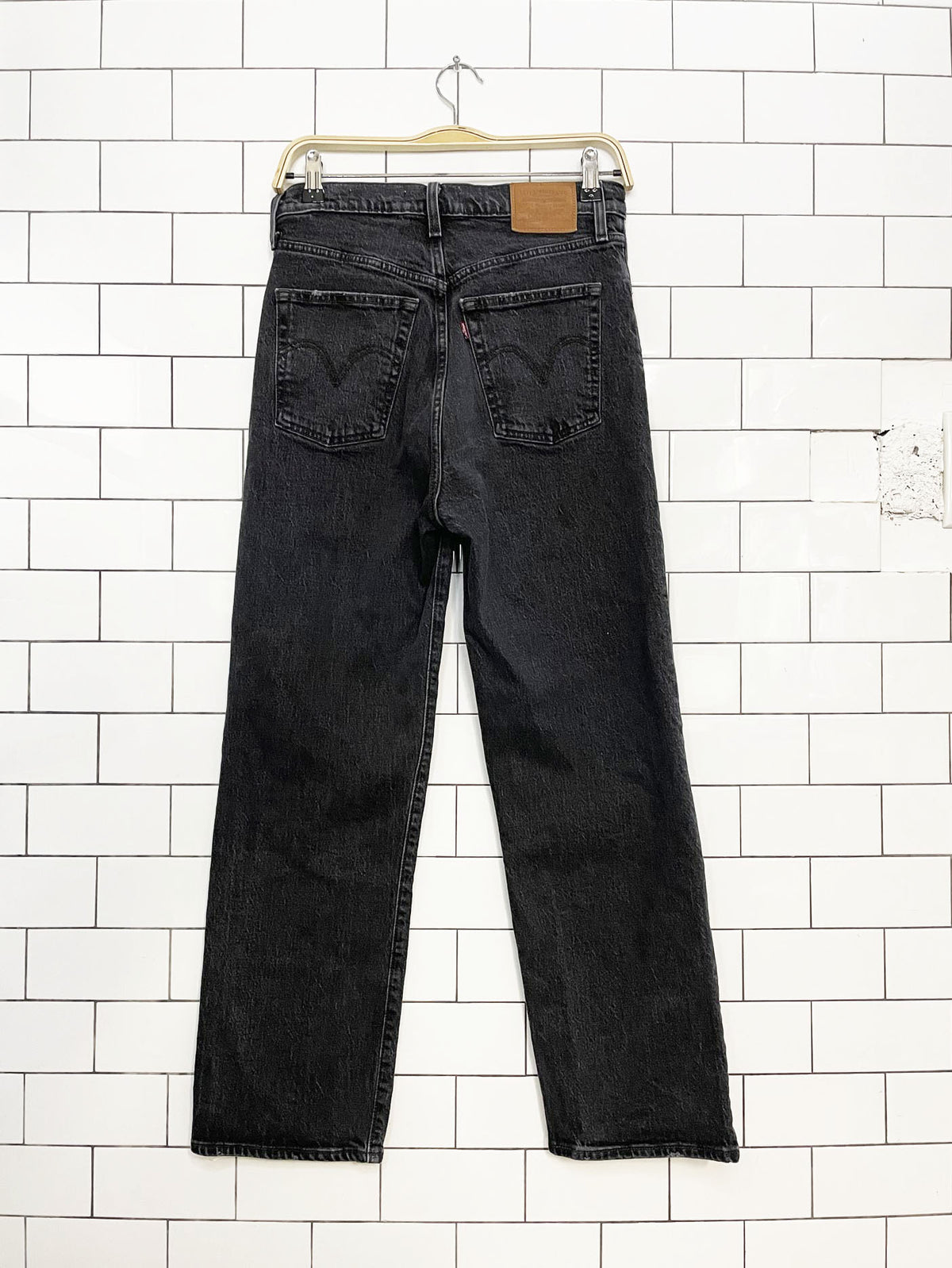 levi's ribcage straight ankle jeans | dark wash