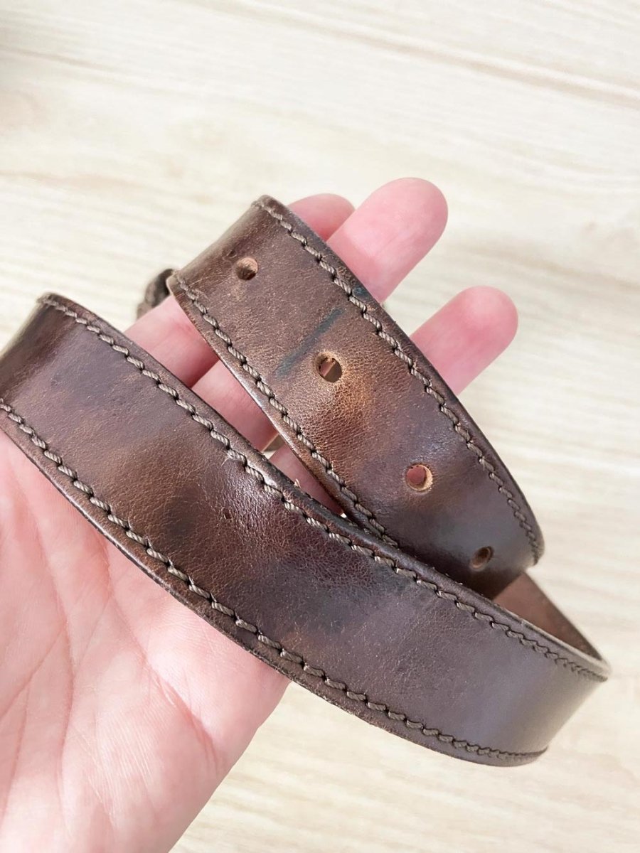 frank and oak brown leather belt - good market thrift store
