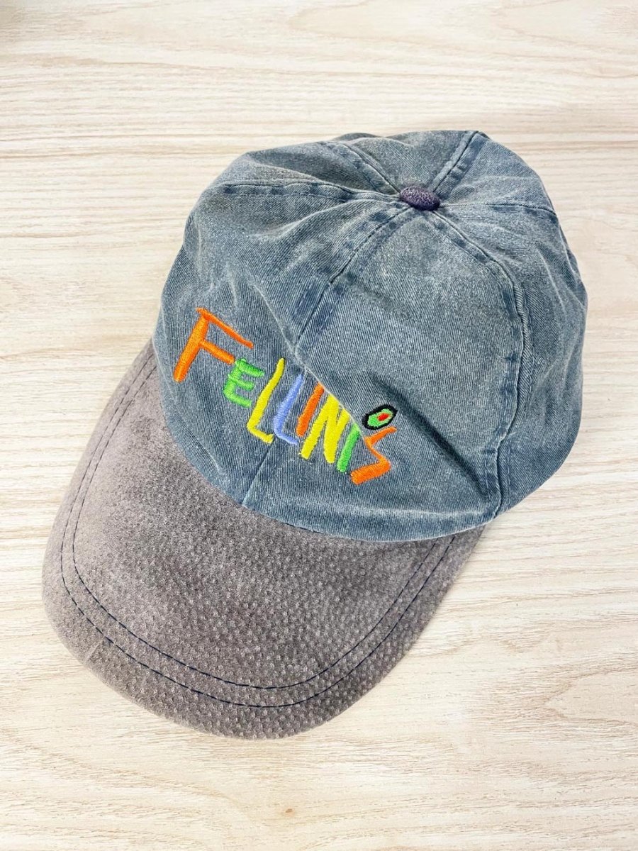 vintage 90s fellini's suede brim cap - good market thrift store