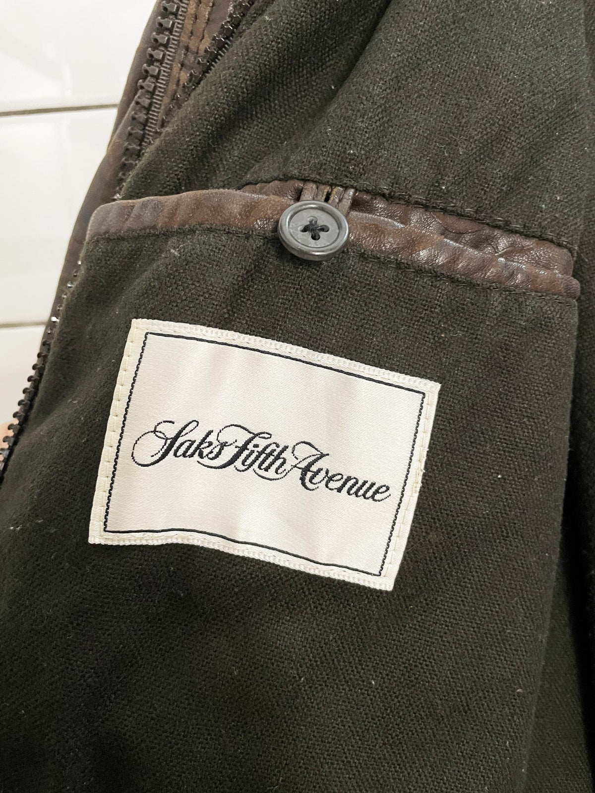 vintage andrew marc soft leather animal print embossed bomber jacket | lambskin | saks fifth avenue