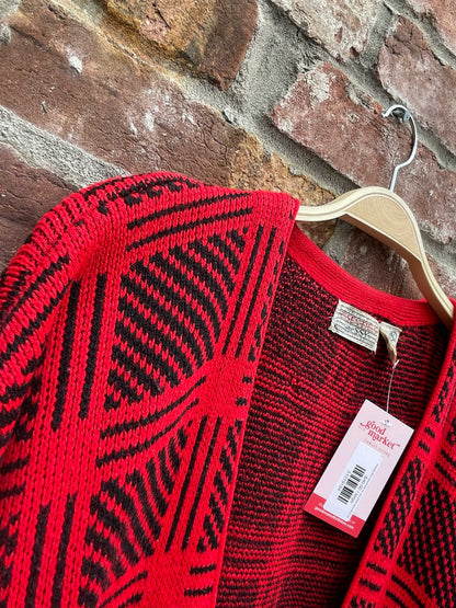 vintage 90s essentials by ssy plaid grandpa cardi