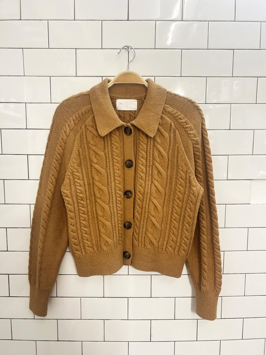banana republic capsule collection cable knit cardigan - good market thrift store
