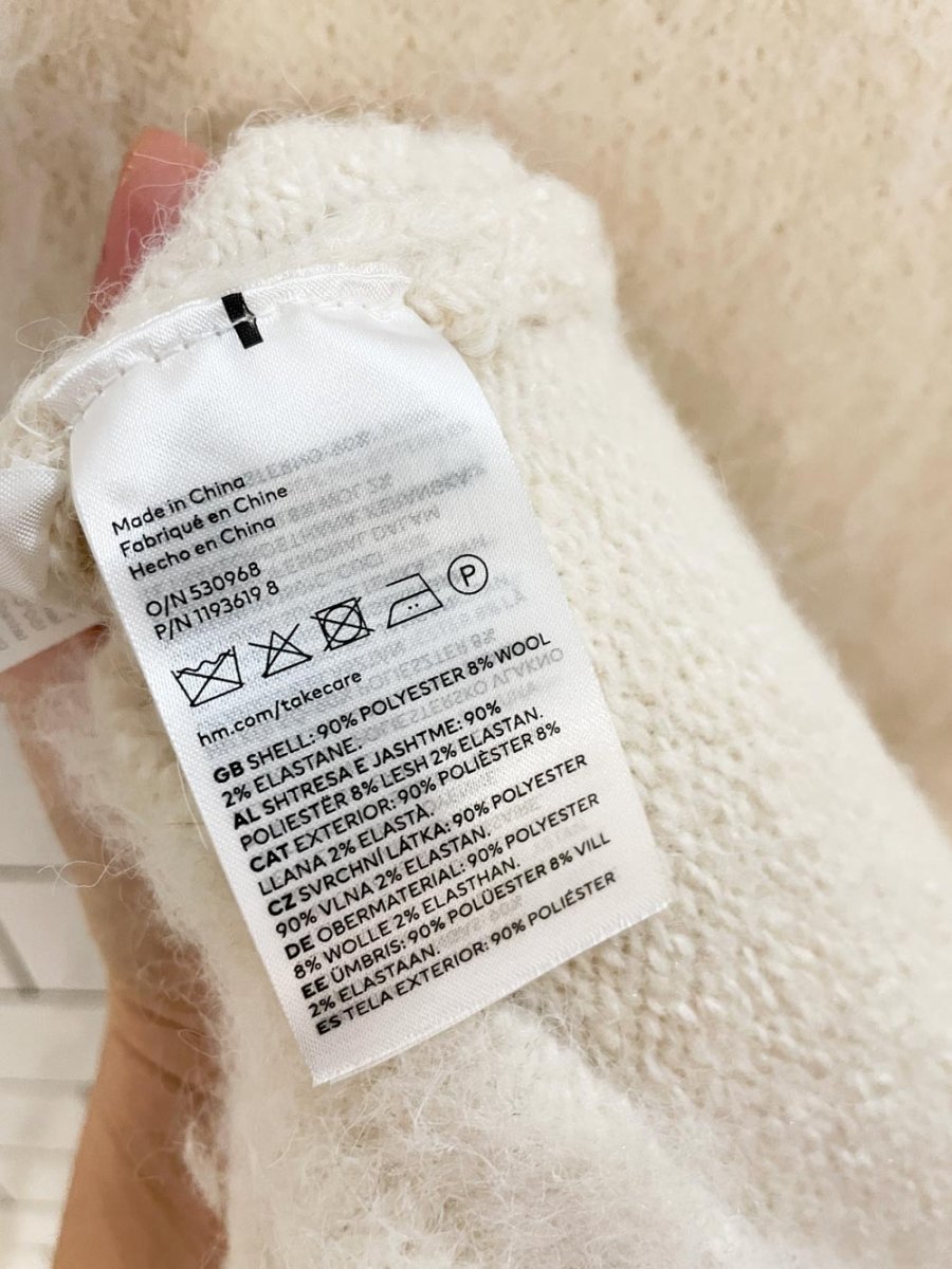 h&m wool - blend fuzzy knit maxi dress - good market thrift store