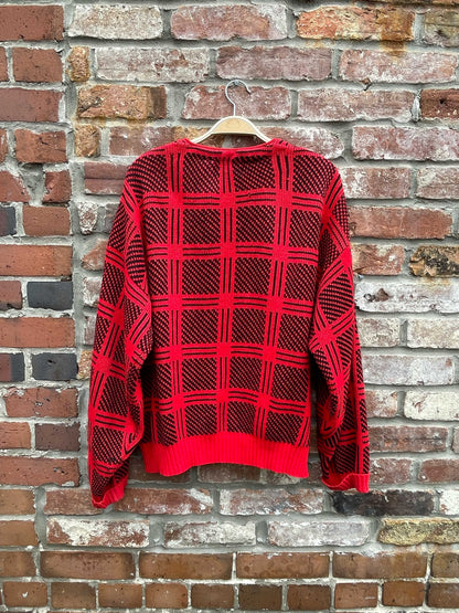vintage 90s essentials by ssy plaid grandpa cardi