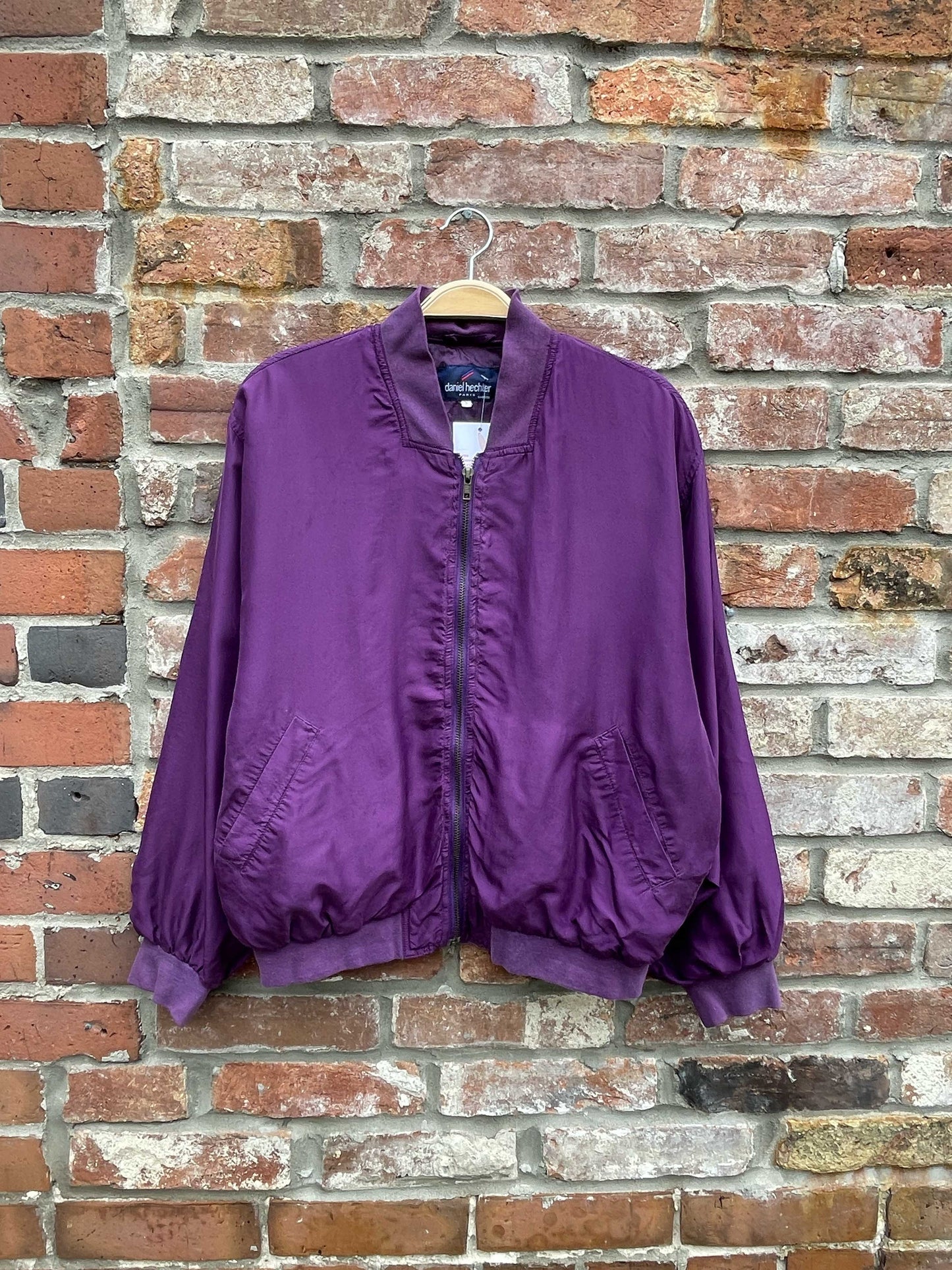vintage daniel hechter paris silk bomber jacket