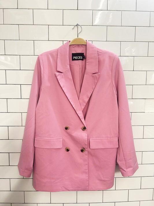 pieces thelma oversized double breasted blazer - good market thrift store