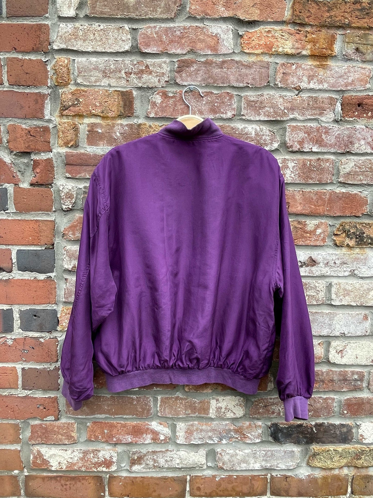 vintage daniel hechter paris silk bomber jacket