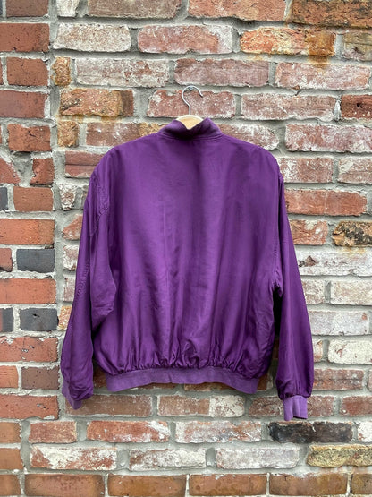 vintage daniel hechter paris silk bomber jacket