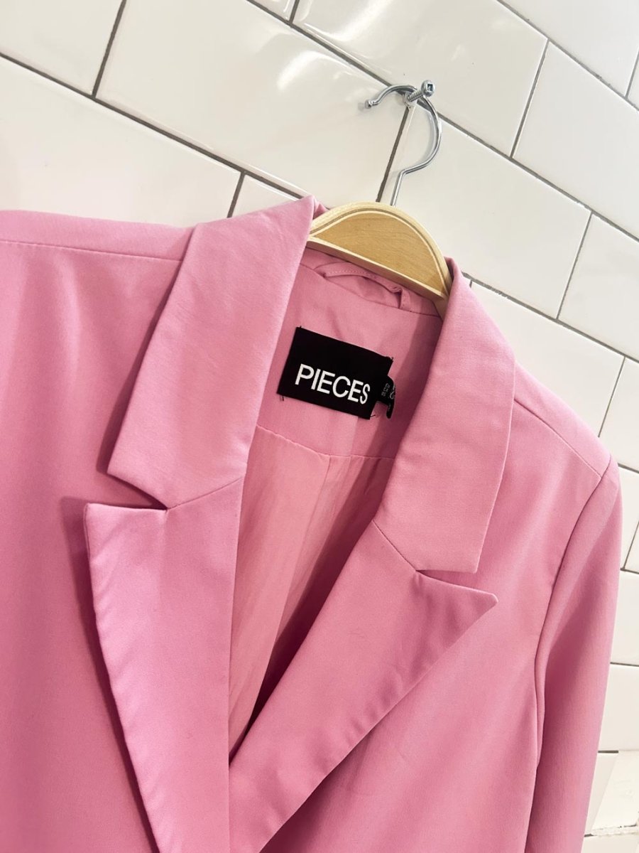 pieces thelma oversized double breasted blazer - good market thrift store