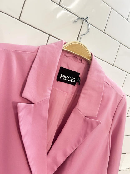 pieces thelma oversized double breasted blazer - good market thrift store