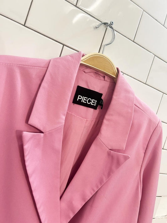 pieces thelma oversized double breasted blazer - good market thrift store