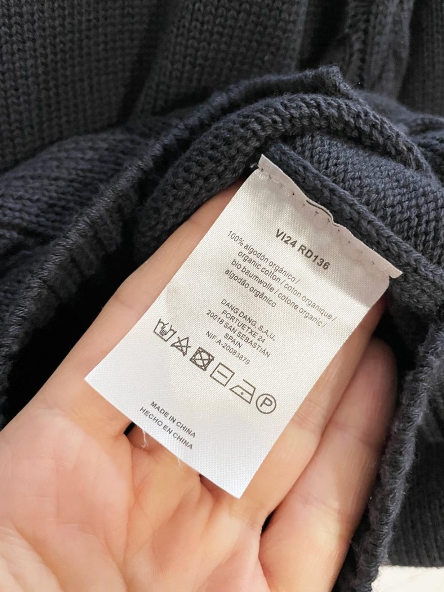 indi and cold 2025 24H cardigan noche | 100% organic cotton - good market thrift store