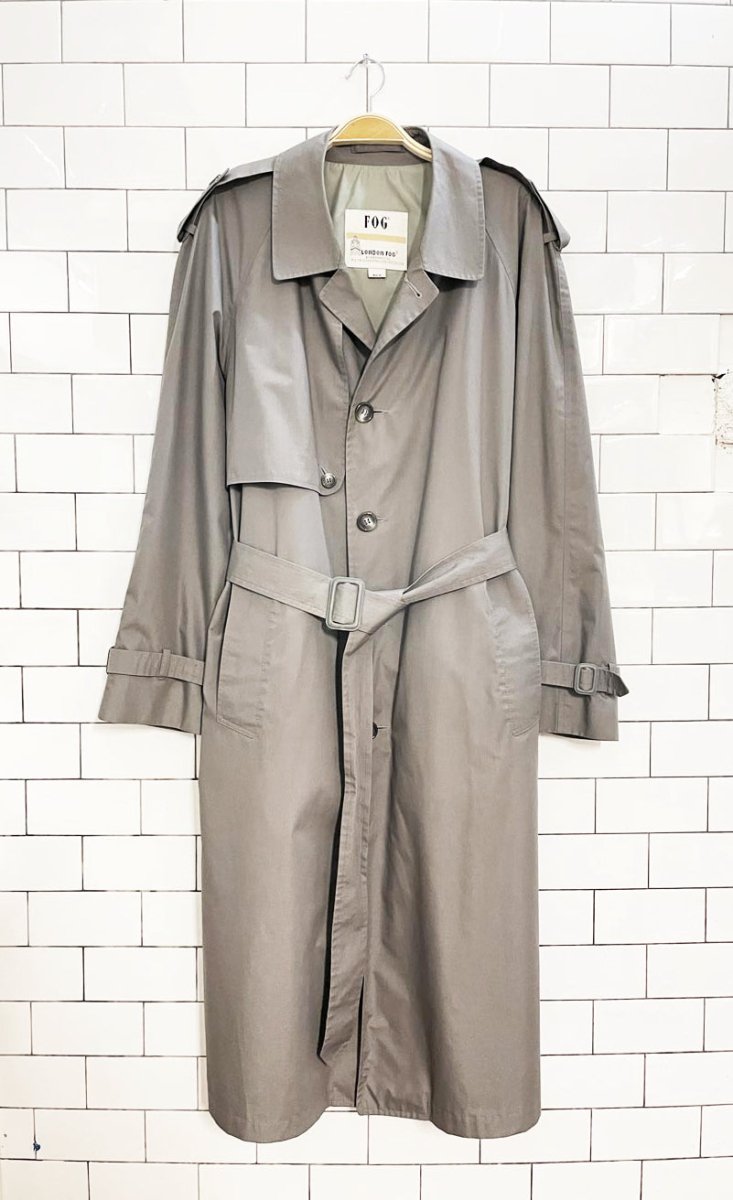 vintage london fog classic belted trench coat - good market thrift store
