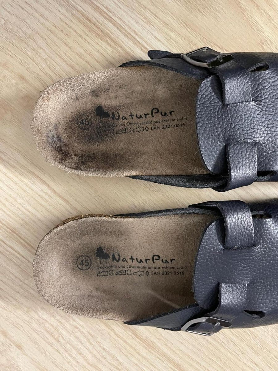 naturepur leather slip on clog - good market thrift store