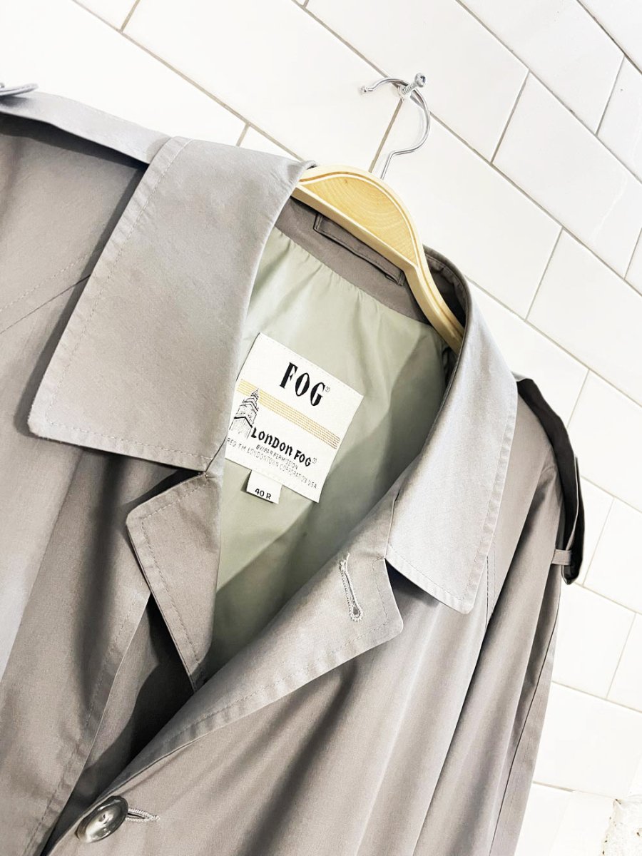 vintage london fog classic belted trench coat - good market thrift store