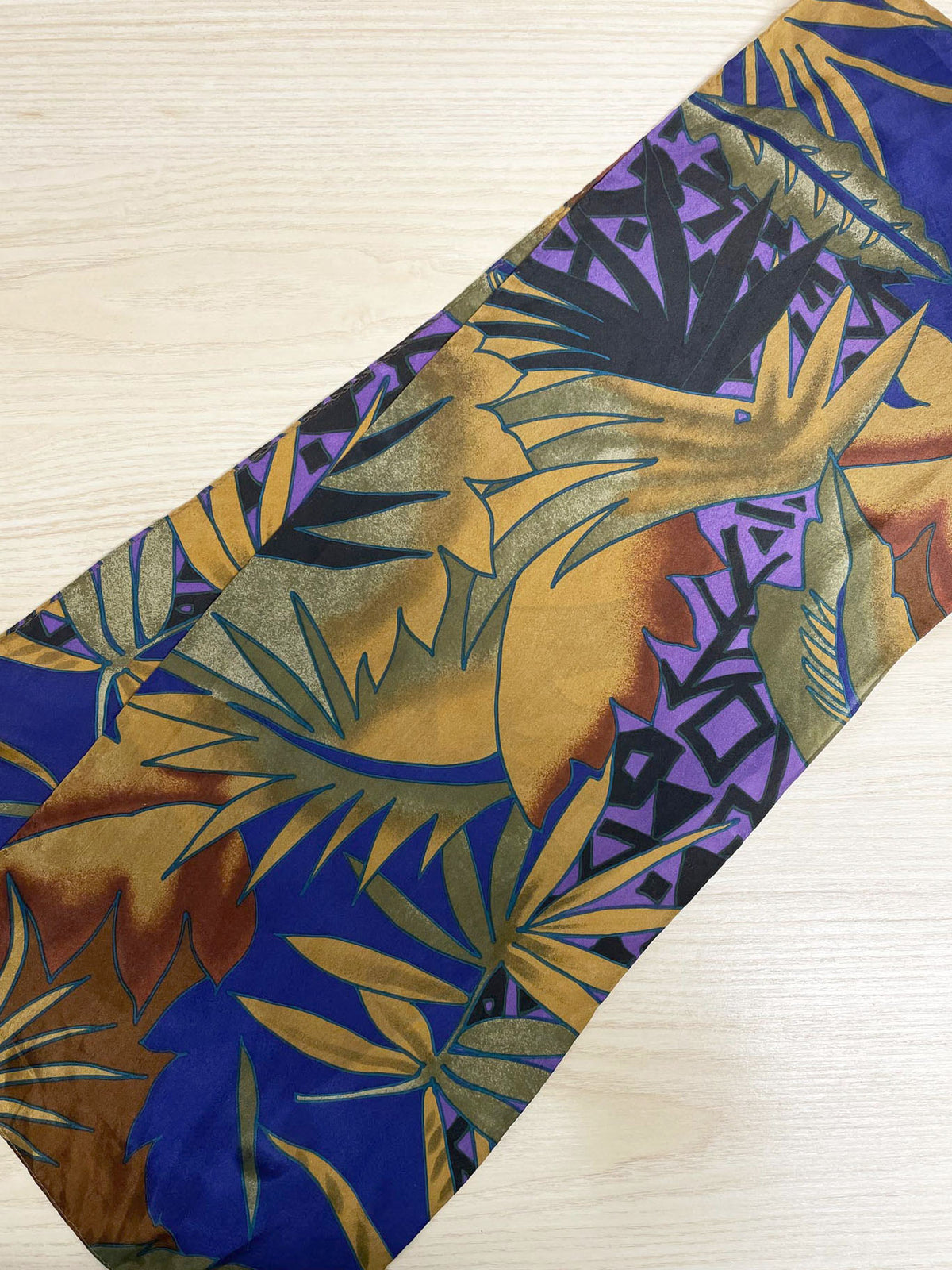 vintage liz claiborne 100% silk jungle print rectangle scarf