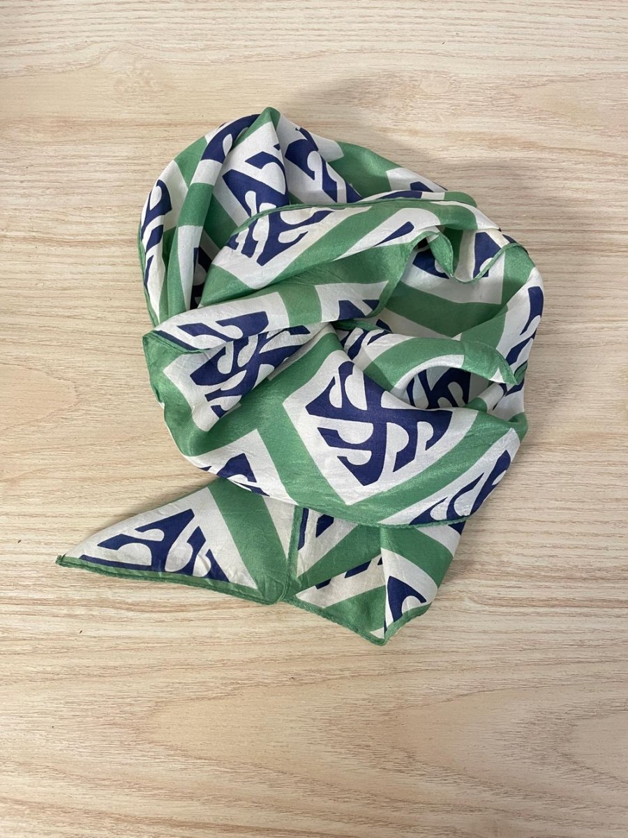 vintage italy long satin hair neck scarf - good market thrift store