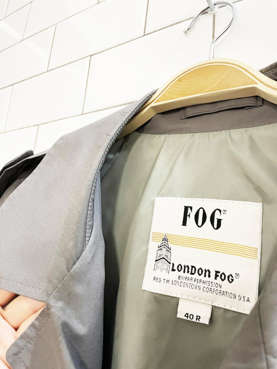 vintage london fog classic belted trench coat - good market thrift store