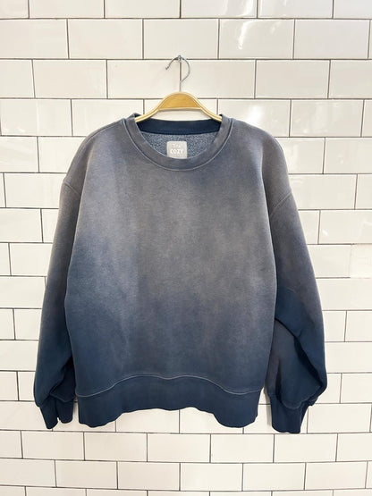 tna cozy fleece gradient crew - good market thrift store