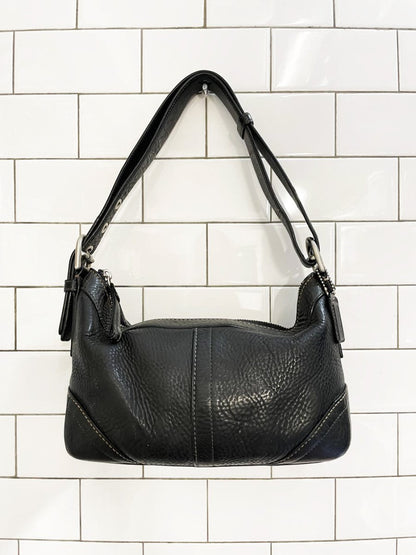 y2k coach pebbled leather shoulder bag - good market thrift store