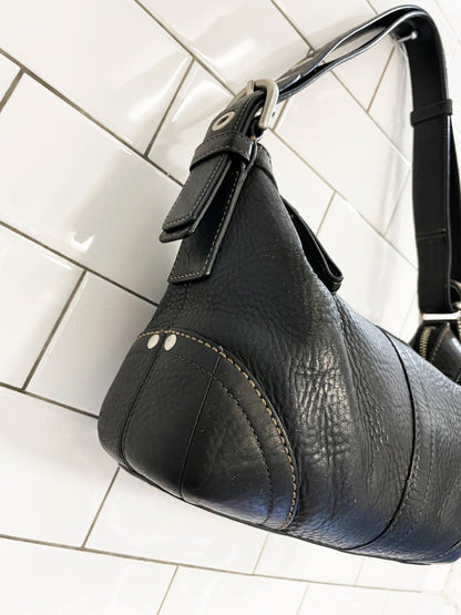 y2k coach pebbled leather shoulder bag - good market thrift store