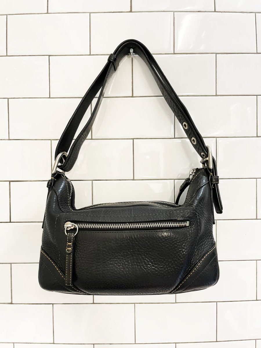 y2k coach pebbled leather shoulder bag - good market thrift store