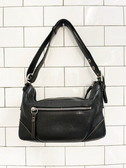 y2k coach pebbled leather shoulder bag - good market thrift store